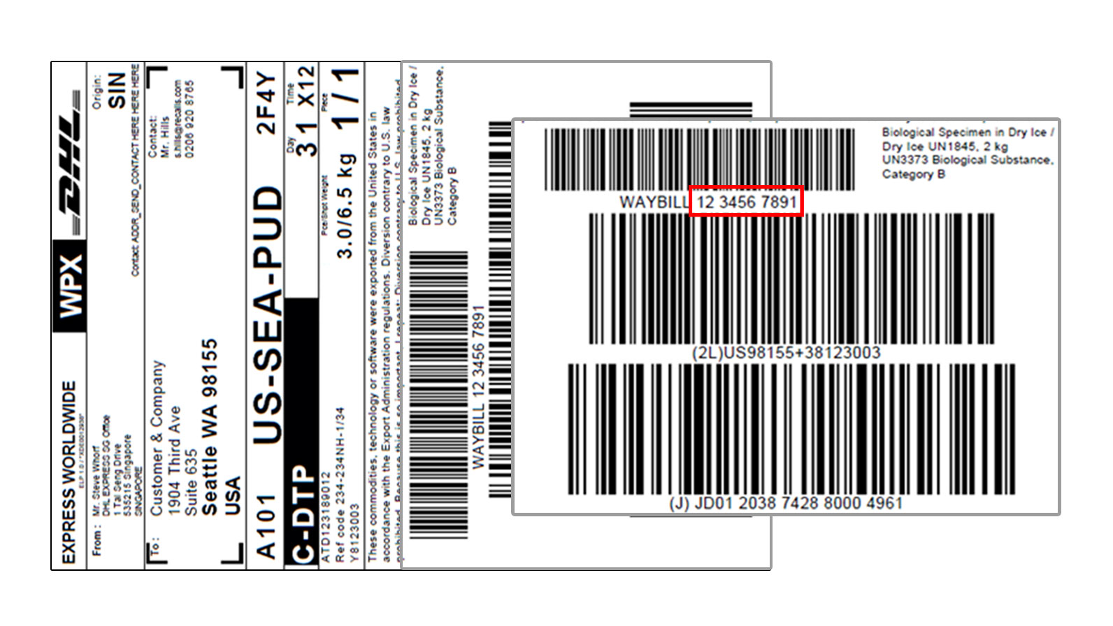 DHL 快件查詢號(hào)